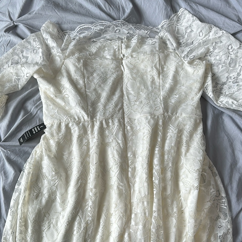 Torrid wedding dress lace off shoulder